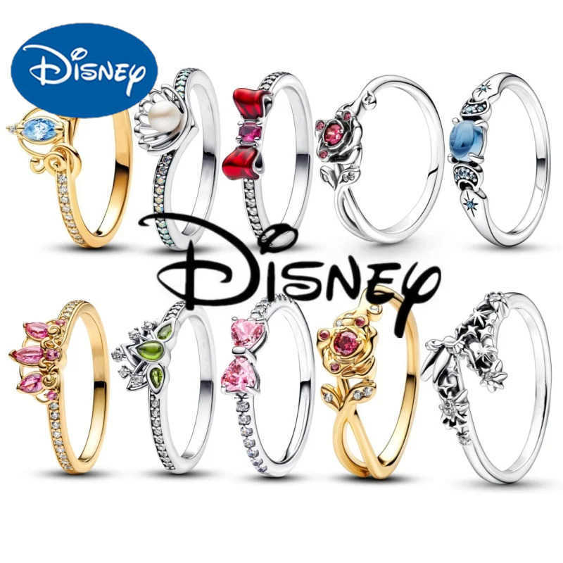 DISNEY Classic Disney Princesses Ring For Original Pan Jewelry Women DIY Gifts NEW W20250704
