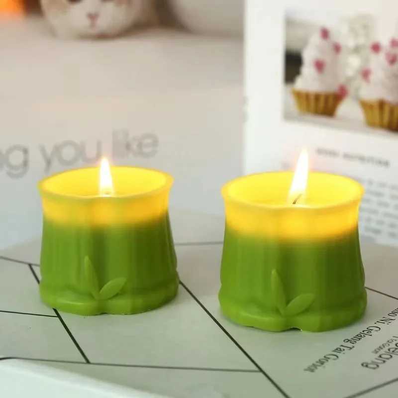 Bamboo-shaped scented candles table decor ornaments for home decoration guest gift candles home interior design aromatic candles W250704