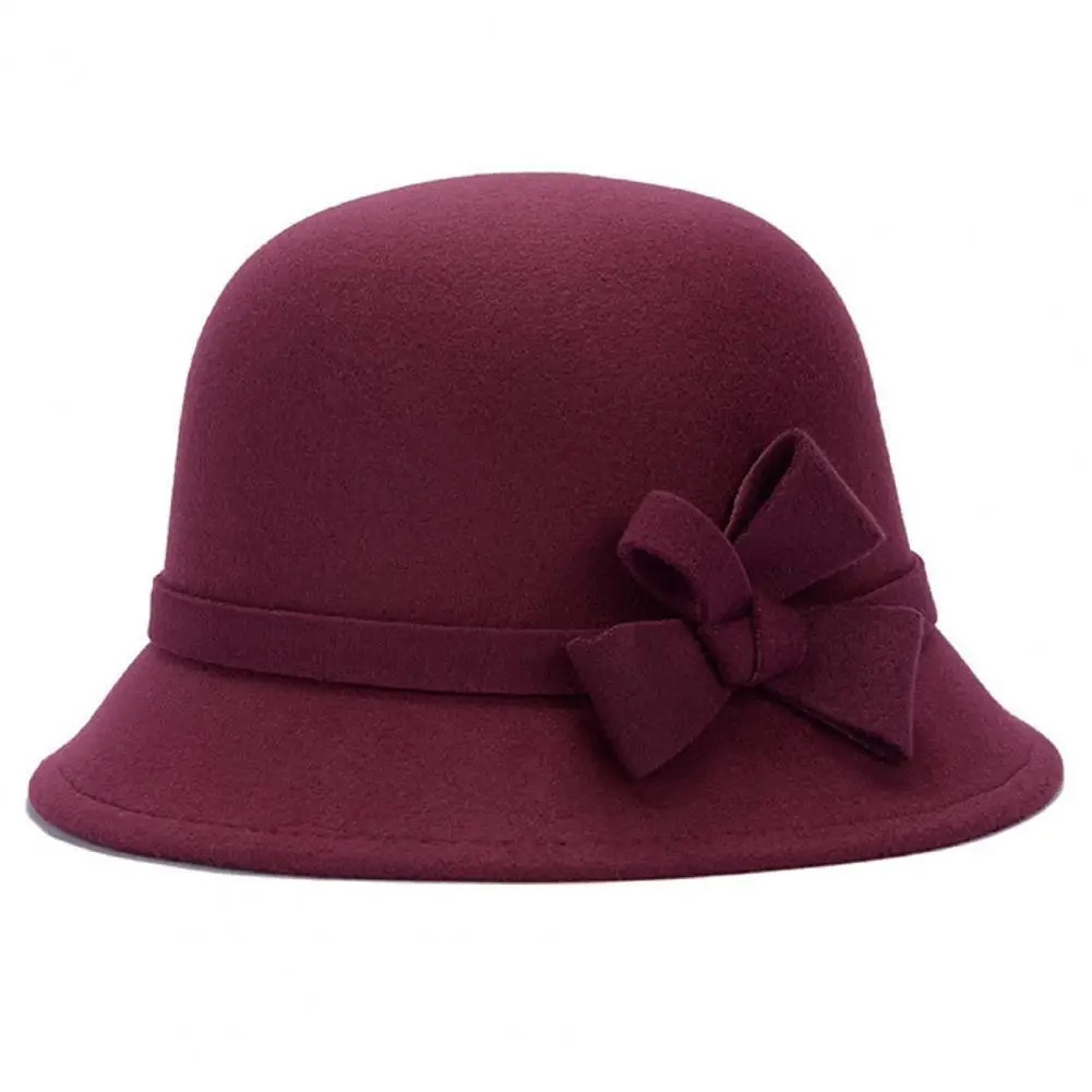 Autumn Winter Woolen Top Hat Womens British Hepburn Style Fisherman Hat Elegant And Fashionable Versatile Church Wedding 250701
