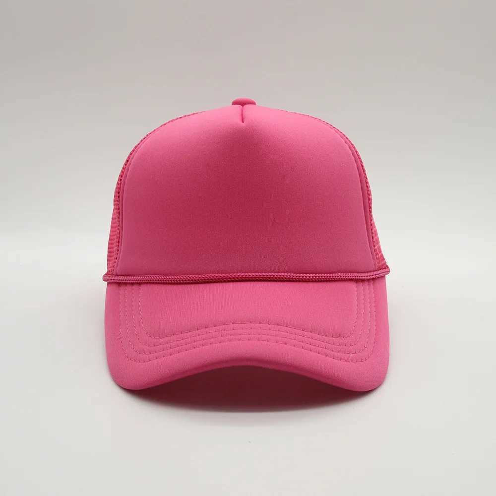New Trucker Caps Men Wen Plain Blank Foam Mesh Baseball Cap With Rope Summer Breathable Outdoor Sport Sun Visor Hats X250704