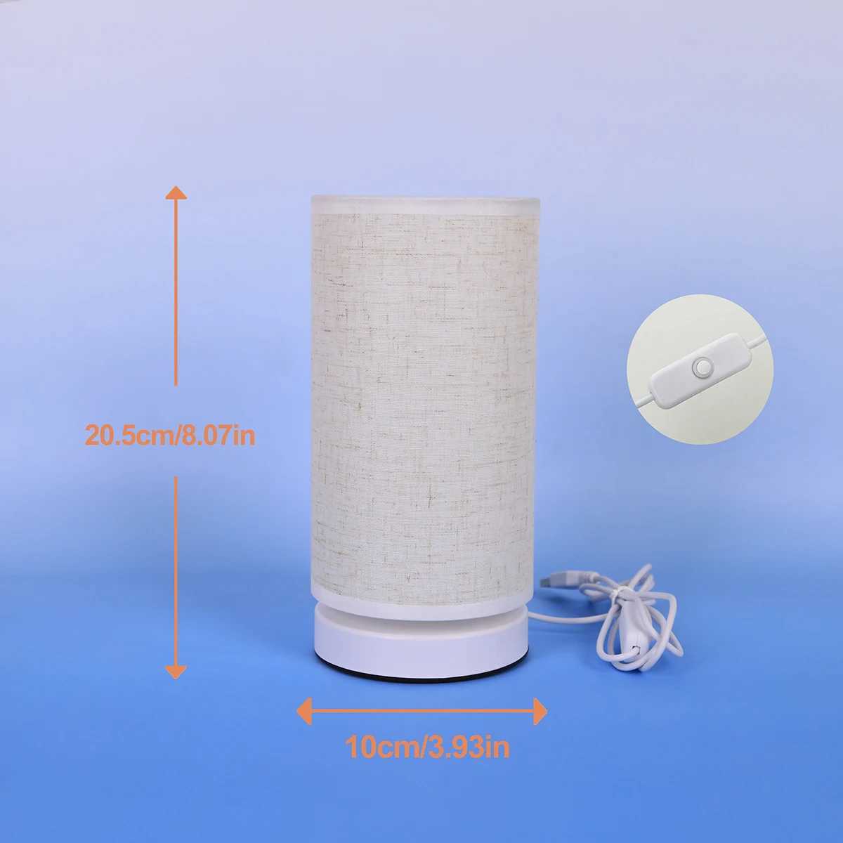 Fabric Cylinder Desk Lamp Linen Lampshade LED Home Lighting Decoration Desk Lamp Suitable for Bedroom Lighting XJ250703