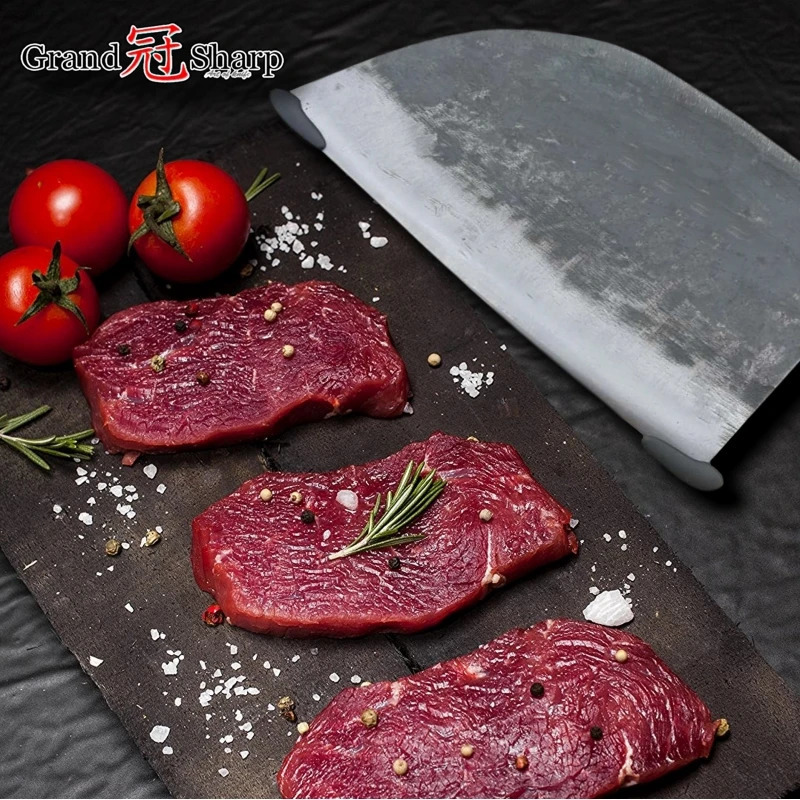Handmade Forged Chinese Cleaver Chef Knife Clad Steel Vegetables Meat Slicing Knife Professional Kitchen Cooking Tools 250703