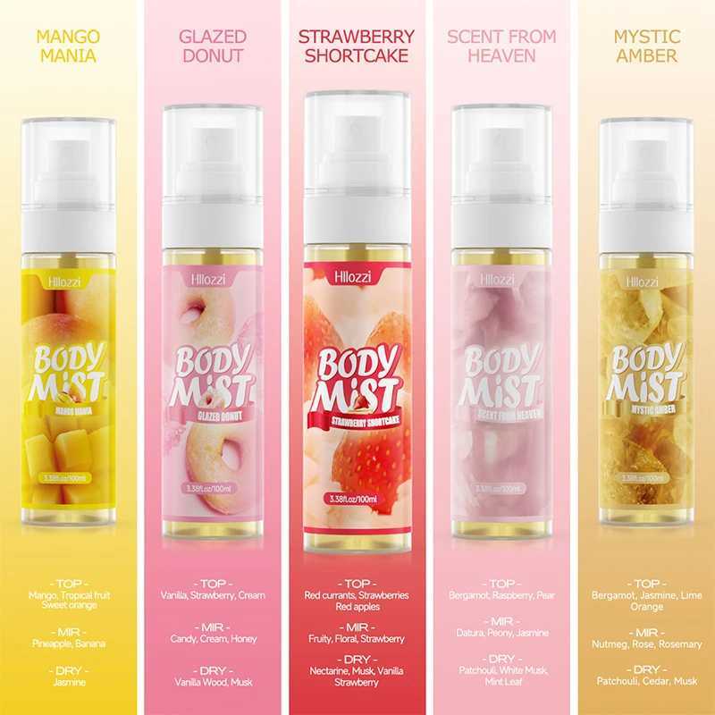 100ml Super Vanilla Body Mist Body Spray Different Scents Elegant Womens Perfume Long-lasting Fresh Floral Fruity Fragrant NewXJ250704