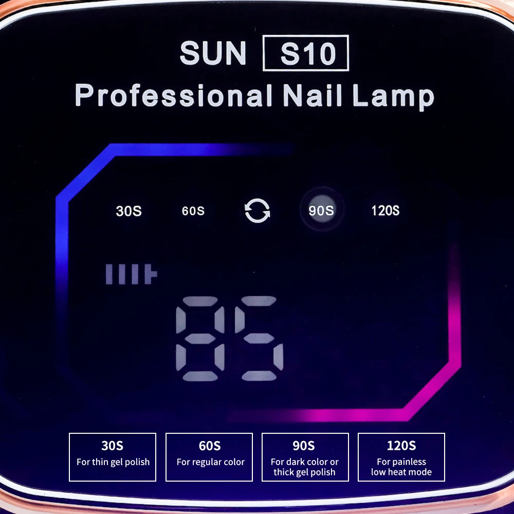 Professional Nail Art UV LED Light Rechargeable Dryer Smart Wireless HD Display Nail Drying Light for Fast Curing of All Gels 250627