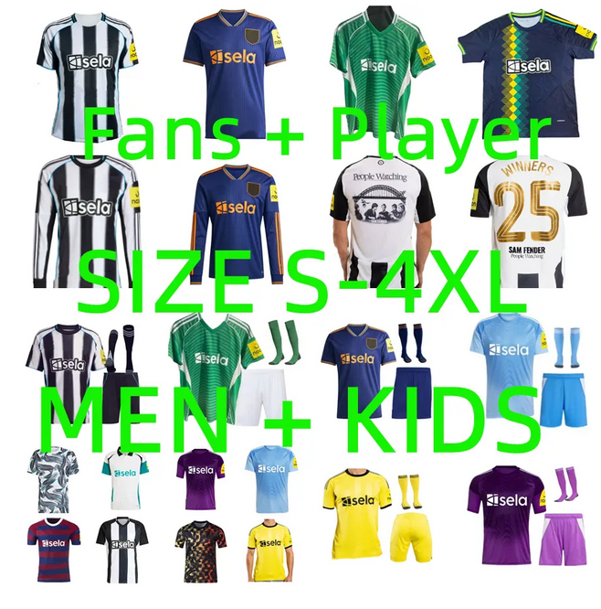 TONALI BRUNO G. 24 25 26 newcaslte united NUFC Soccer Jerseys newcaste ISAK GORDON WILSON JOELINTON TRIPPIER ALMIRON LIVRAMENTO 2025 2026 Football Shirt Men Kids kit