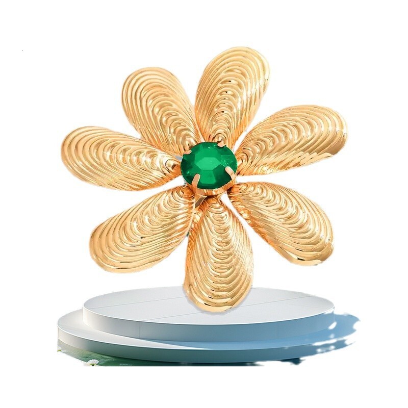 Fashion Exaggerated Flower Ring Elegant Versatile Unique Design Sense Earrings