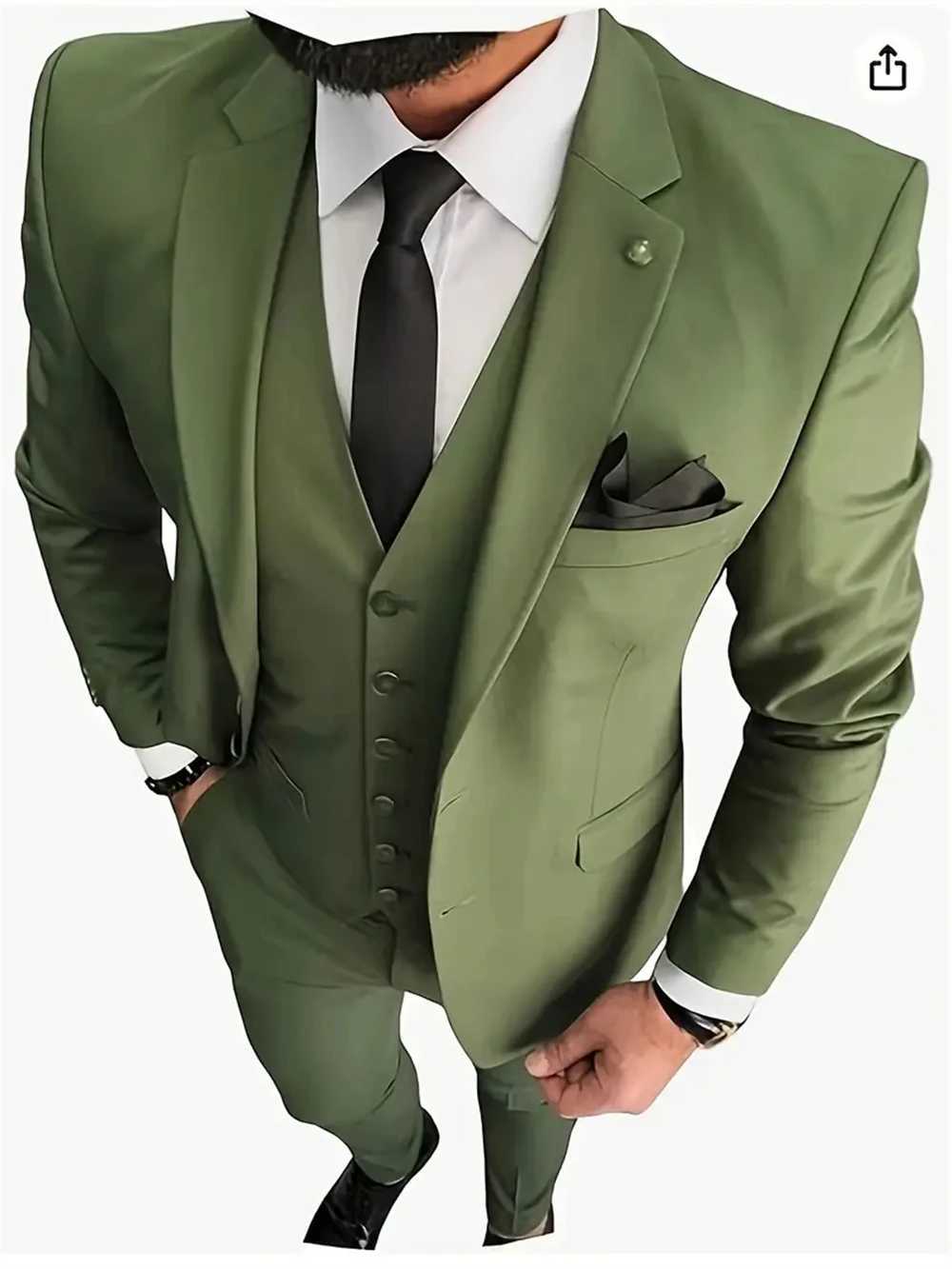 3pcs Mens Suits Business Suit Notch Lapel Blazer Formal Wedding Groom Pants Tux Vest Tuxedos (Blazer+vest+Pants) X250704