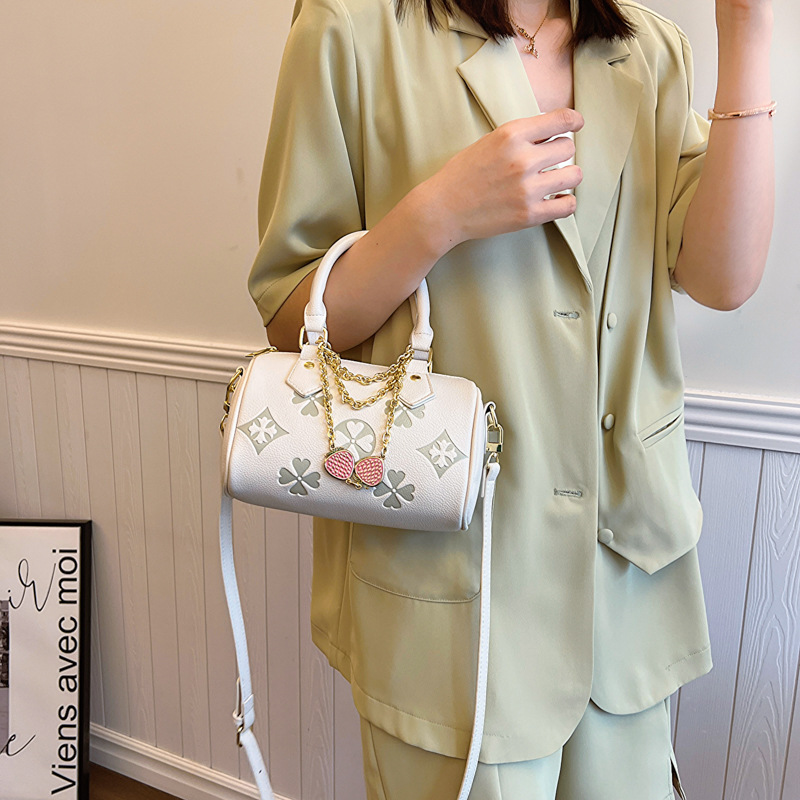 Printed handbag, Boston bag, new fashionable and versatile women's crossbody bag, high-end pillow bag