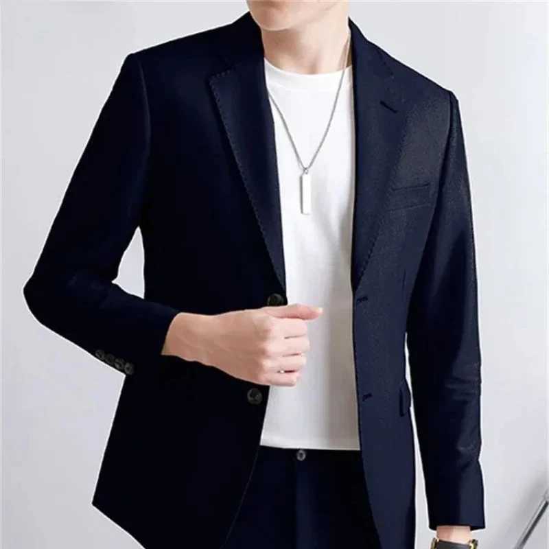 Double Breasted Blazer Fashion Full Suit for Men Casual Luxury Pants Elegant Clothing Spring Autumn Youth 2 Piece Outfit Set Man X250704