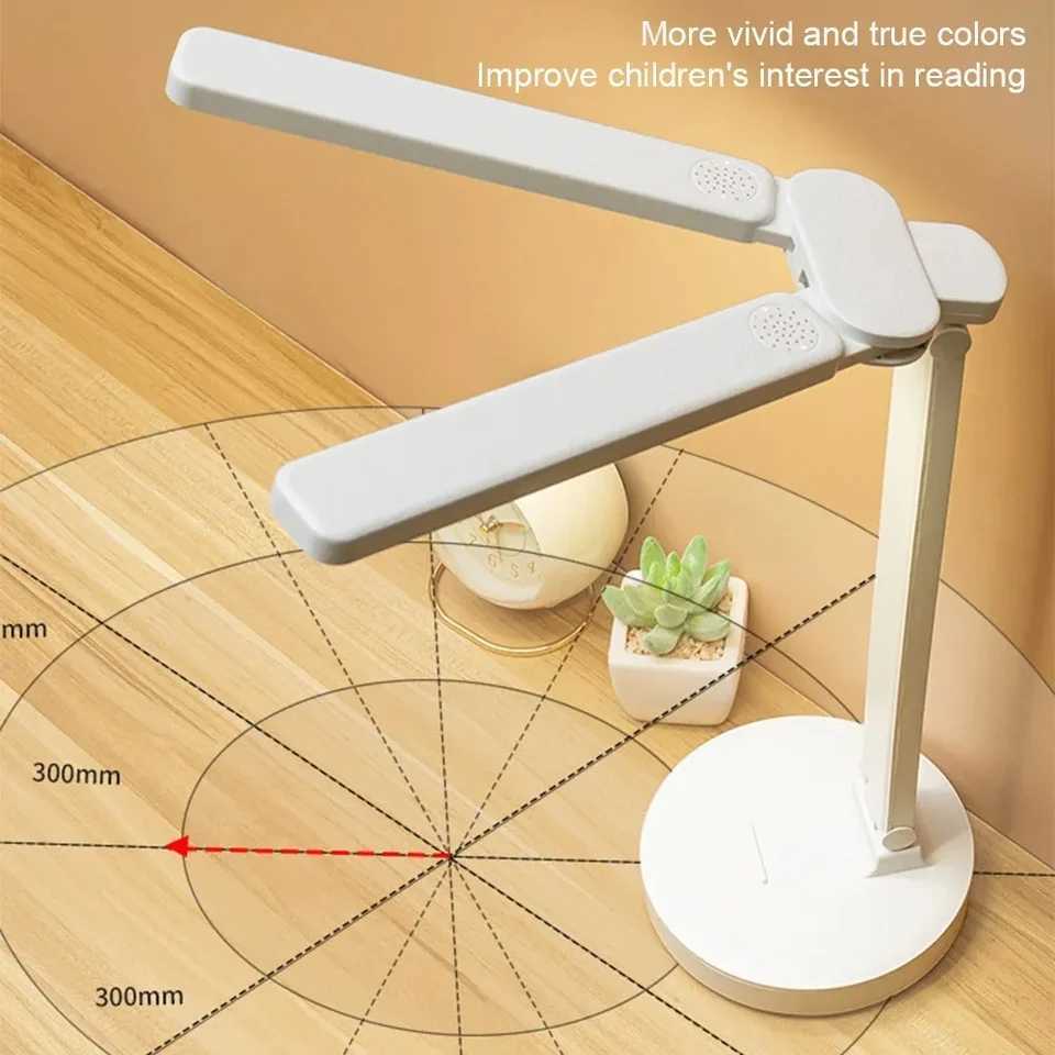3-Level Dimmable LED Desk Lamp USB Rechargeable Touch Night Light Eye Protection Foldable Table Lamp for Bedroom Bedside Reading XJ250703