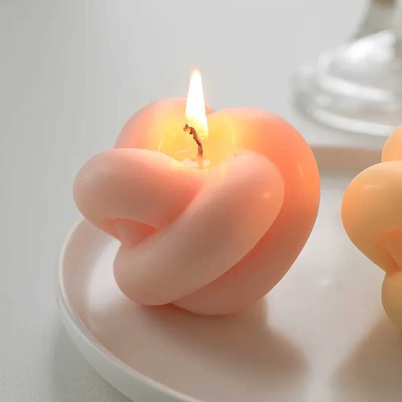 Three-Dimensional Knot Creative Scented Candle Geometric Ornament Souvenir Thick Wool Styling Twist Ball Home Decoration W250704
