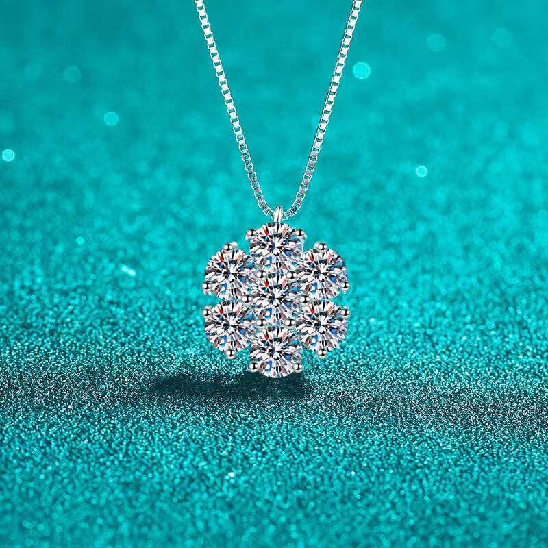 New Arrival Silver 925 Original Brilliant Cut Passed Diamond Test D Color Moissanite Pendant Necklace for Women Fine Jewelry