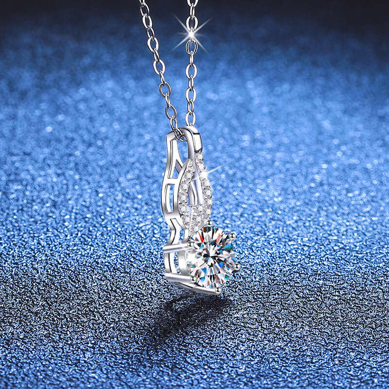 S925 Pure S925ier Gourd Pendant S925imple Korean S925tyle Clavicle for Women 1 caratS925 Chain MoiS925S925anite Necklace a5a
