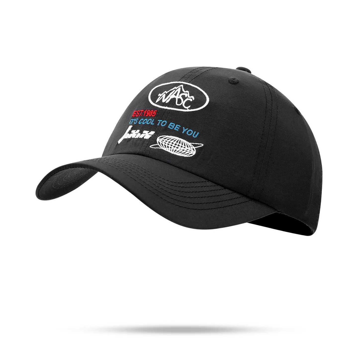 New Unisex Quick Drying Letter Embroidery Baseball Hats Sunshade Color Block Breathable Outdoor Peaked Caps X250704