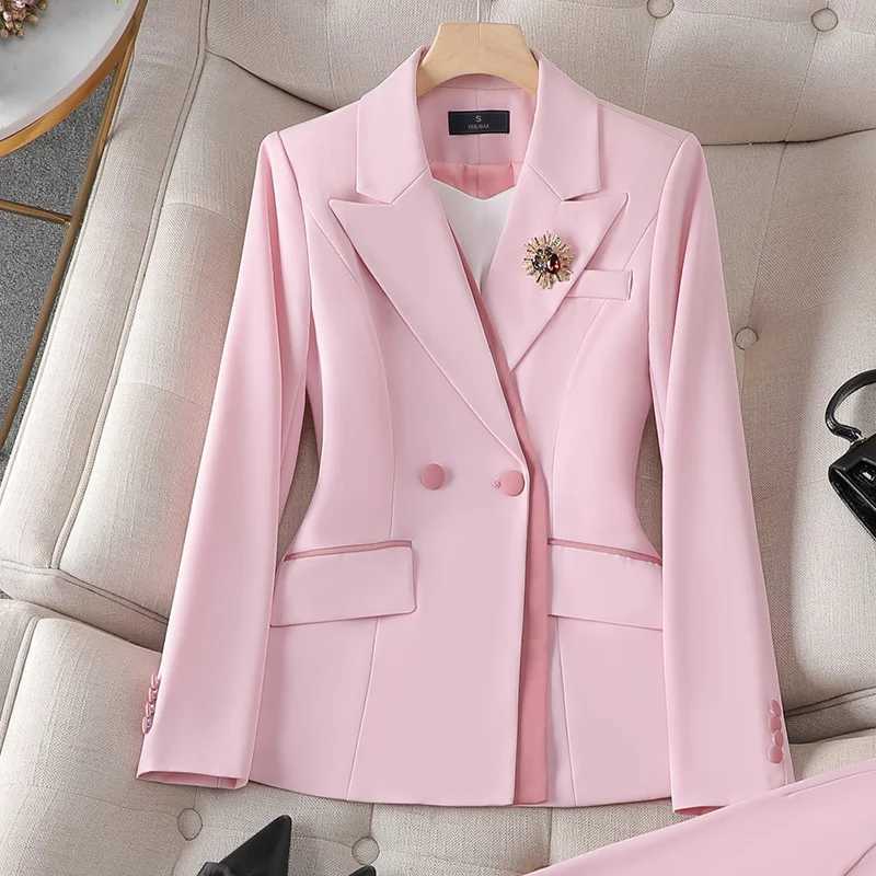 ZJYT Office Lady Formal Blazer Pants Suits 2 Piece Matching Set Women Conjunto Para Mujeres Spring New Trousers Sets Outfit X250704