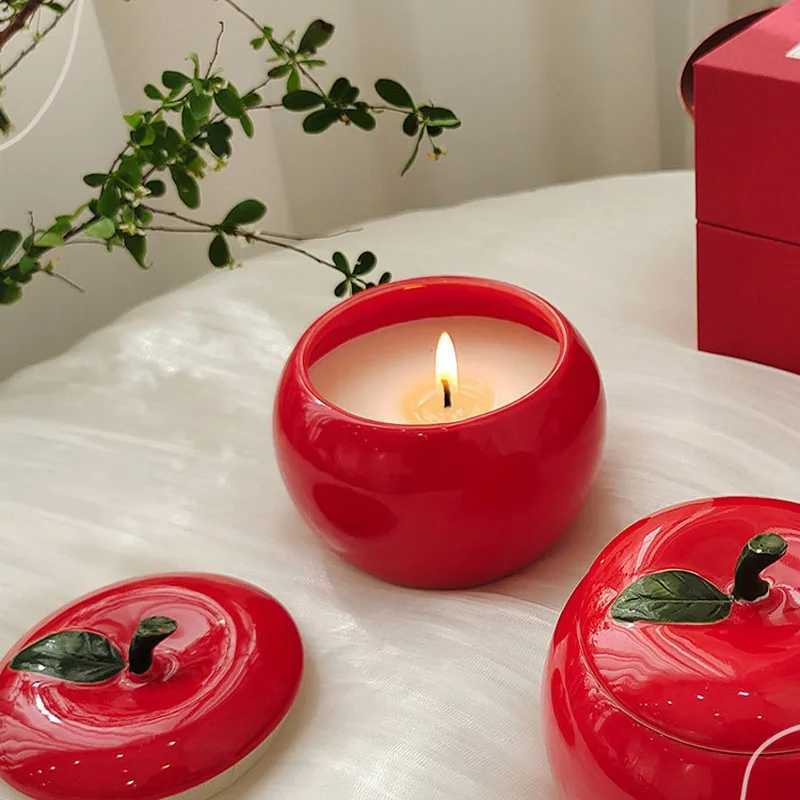 Tsermamic Apple Candle Jars Scented Candles Decor Home Decoration Birthday Christmas W250704
