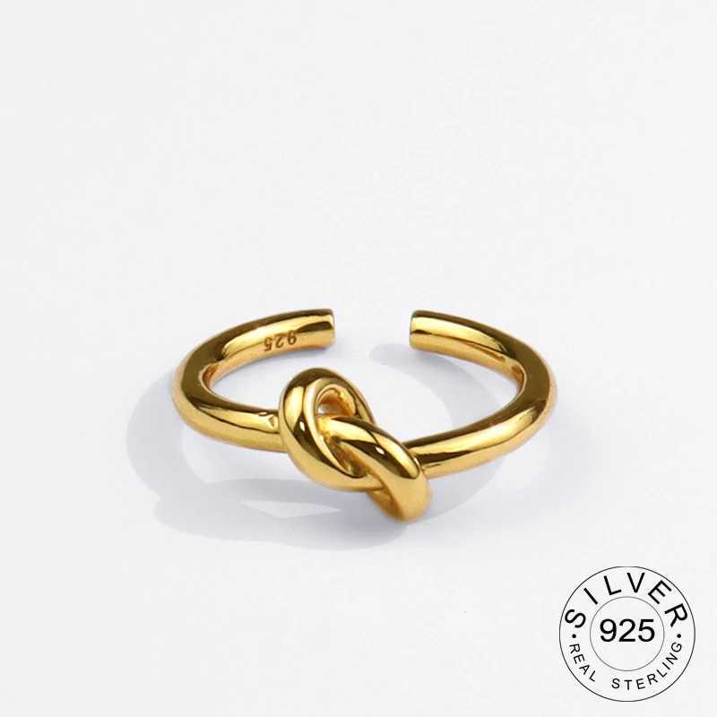 Vintage 925 Sterling Silver Cross Rings for Women Knots Shape Trendy Jewelry Large Adjustable Antique Rings Anillos Y250704