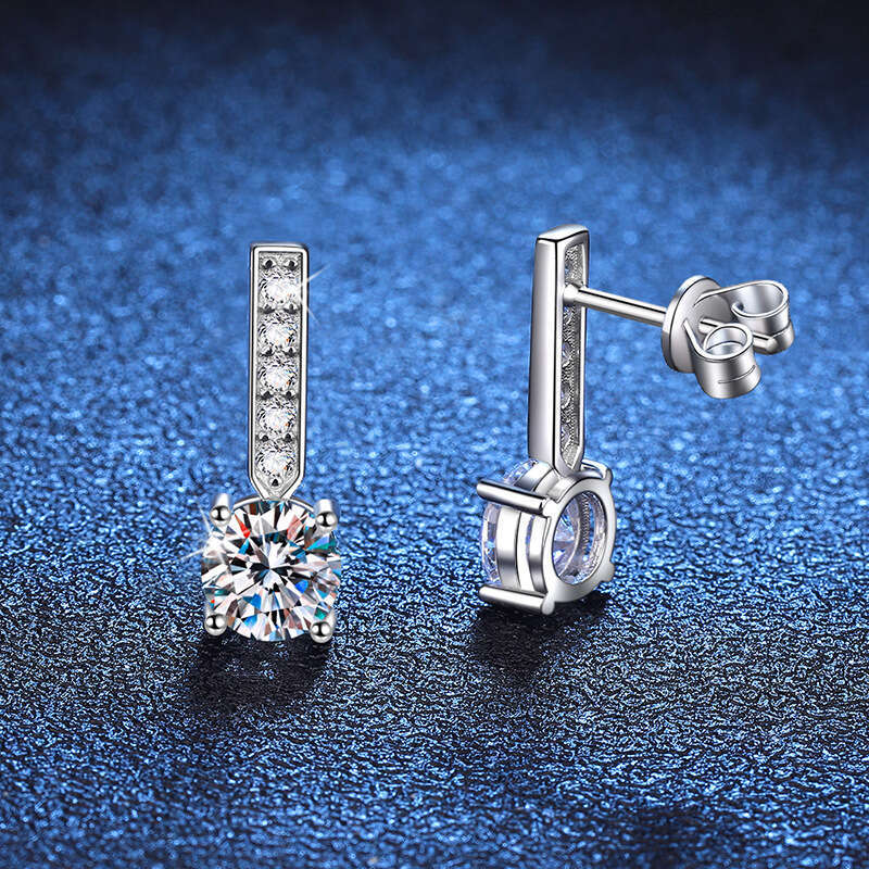 S925ame S925tyle S925 Pure S925ier for Women 1 caratS925 MoiS925S925anite EarringS925 490