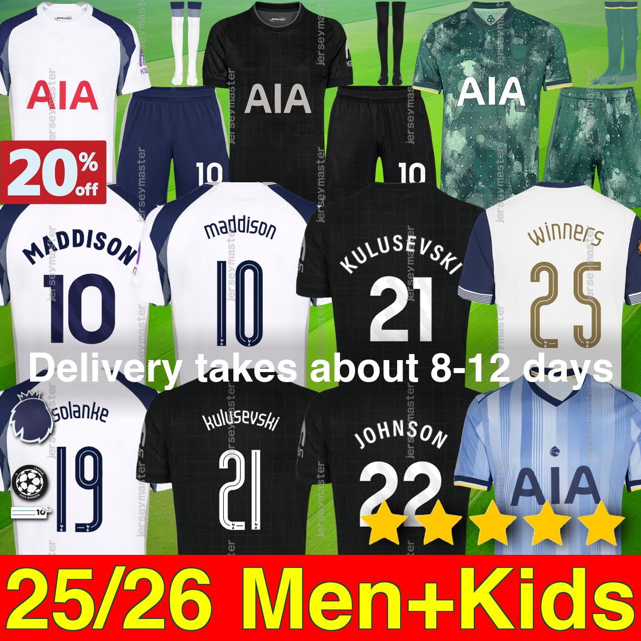 24 25 26 Season TEL SOLANKE SON MADDISON KULUSEVSKI RICHARLISON ROMERO VAN DE VEN BISSOUMA Soccer Jerseys 2025 mens kit kids equipments999