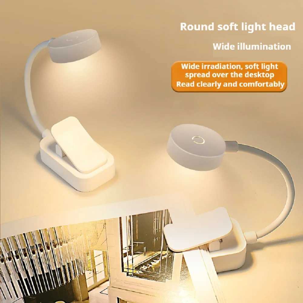 Rechargeable Portable LED Table Lamp Book Lights Adjustable Eye Protection Night Light Mini 360Clip-On Reading Battery Desk LamXJ250703