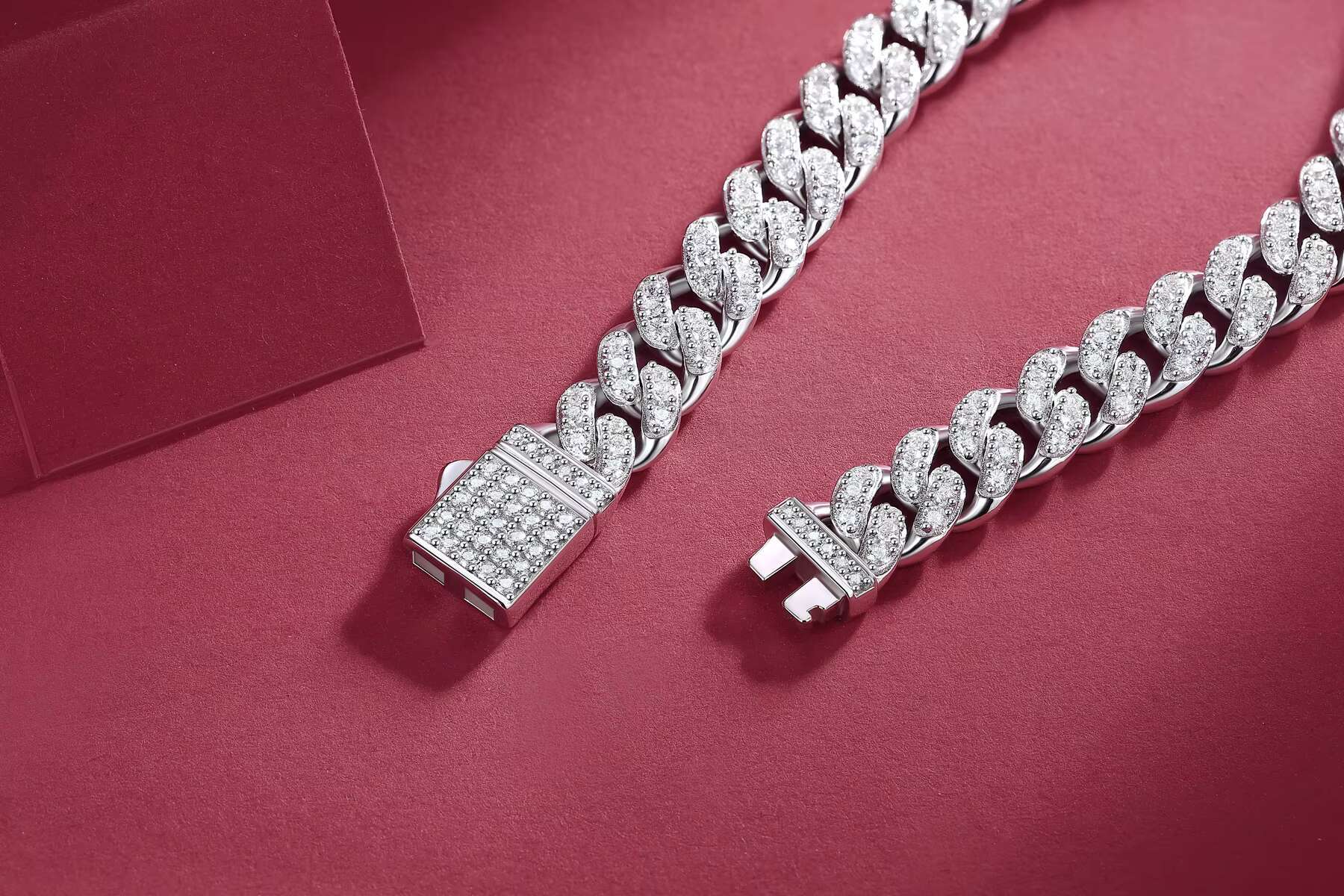 S925 Sterling Silver Plated 8MM Cuban Chain Bracelets Gold Moissanite D Class Jewelry for Gift Occasions Bangle Style