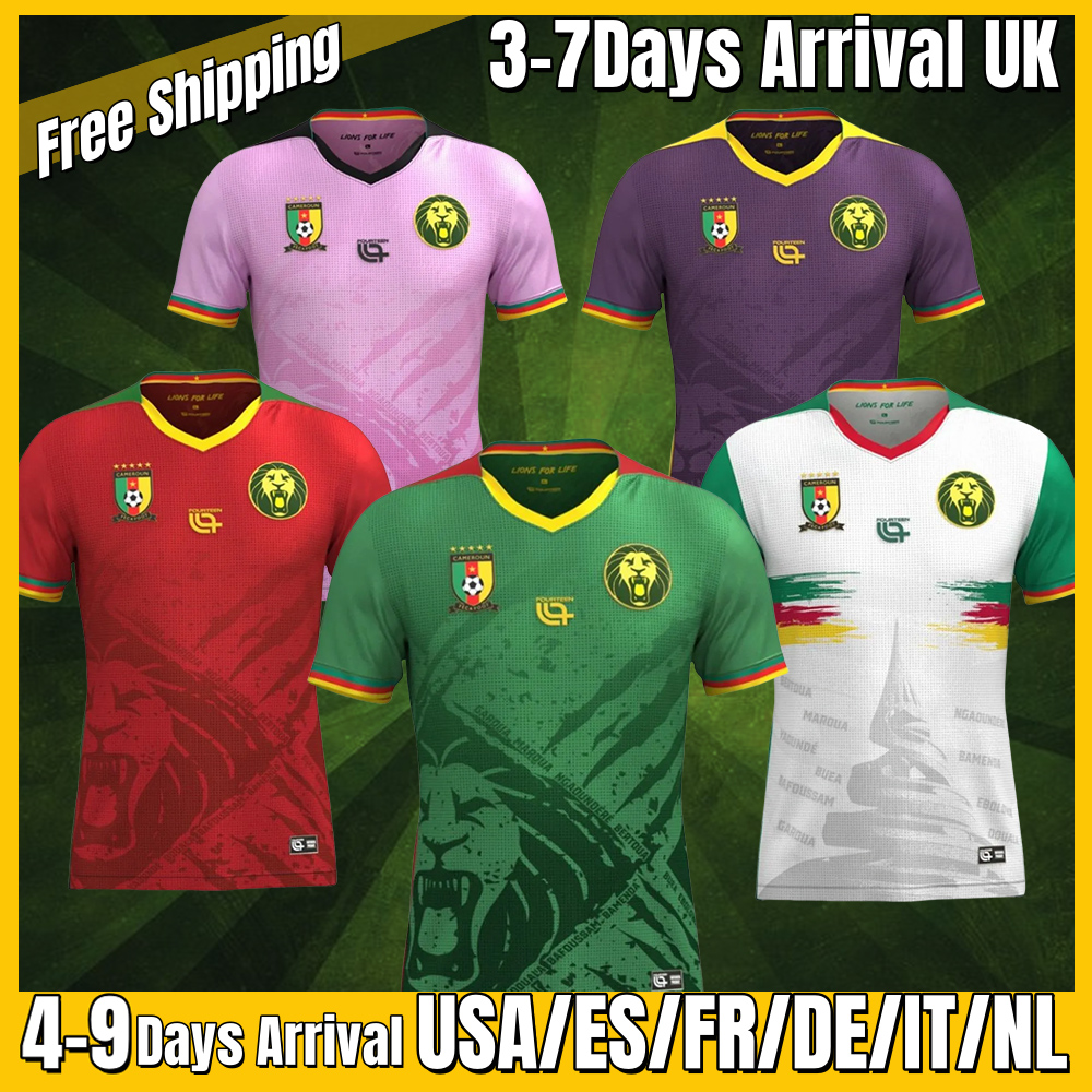 2025 2026 2025 Cameroon soccer jerseys Home Away Third 25/26 ABOUBAKAR MBEUMO TOKO EKAMBI NKOULOU NKOUDOU White Red Green men Uniforms Men kids kit Football Shirt S-4XL