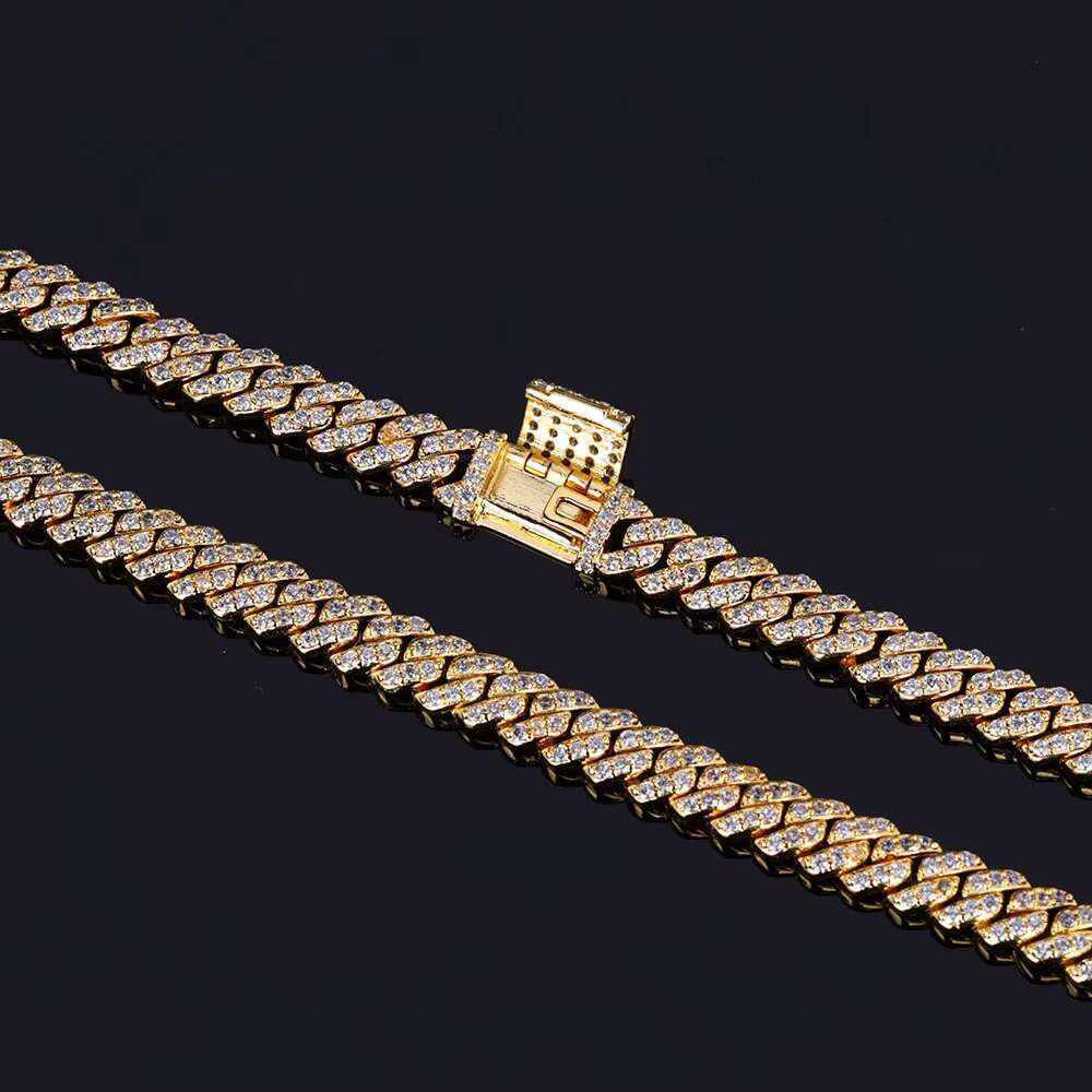 Factory Direct Sale 6MM Hip Hop Bracelet Cuban Chain Spring Buckle Single Row Zircon Cuban Bracelet for Men Jewelry