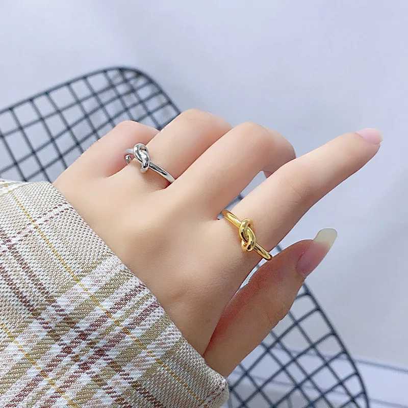 Vintage 925 Sterling Silver Cross Rings for Women Knots Shape Trendy Jewelry Large Adjustable Antique Rings Anillos Y250704