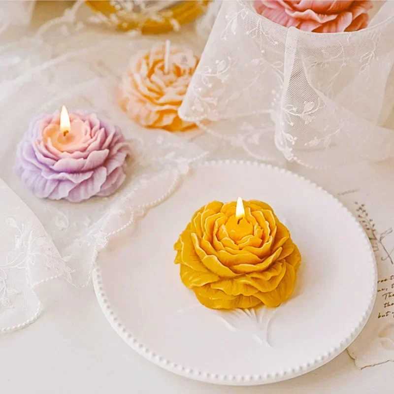 3D Carnation Flower Candle Home Decoration Wedding Bar Party Souvenirs Aromatherapy Candle Room Decor Ornament Gifts W250704