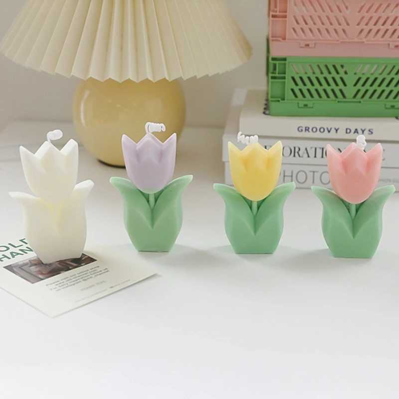 Tulip-Flower Shaped Scented for Home Bedroom Wedding Party Decoration W250704