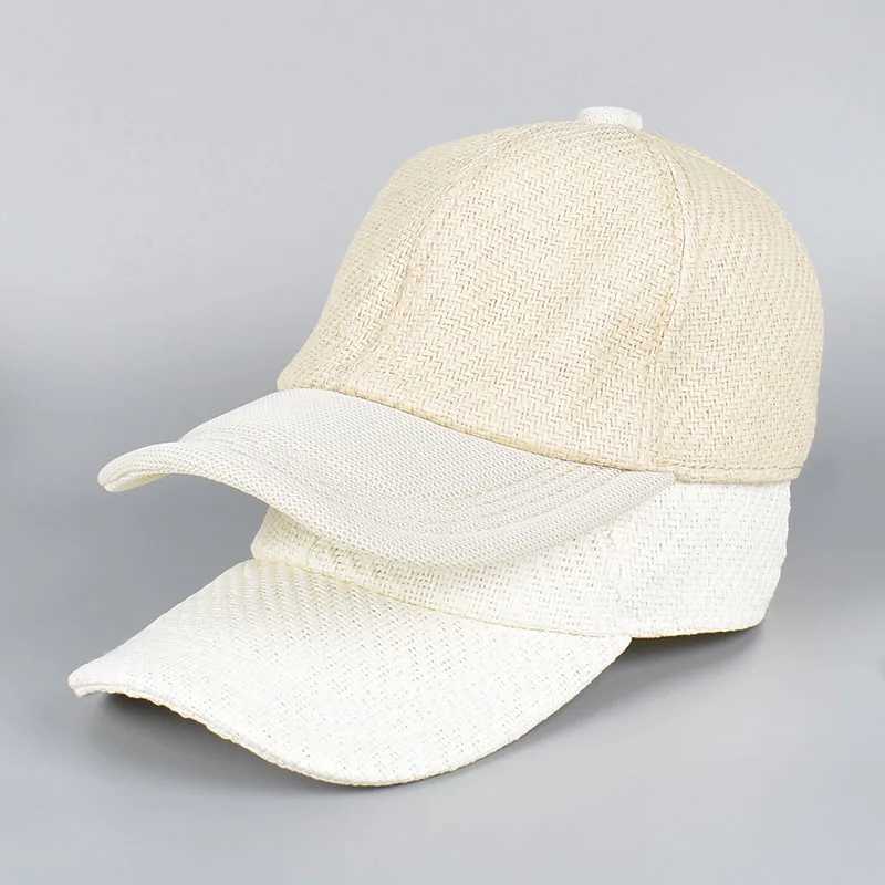 Straw Baseball Cap New 2025 Spring Summer Outdoor Streetwear Sun hats Men Wen Unisex Snapback Caps Fashion Casual Hat X250704