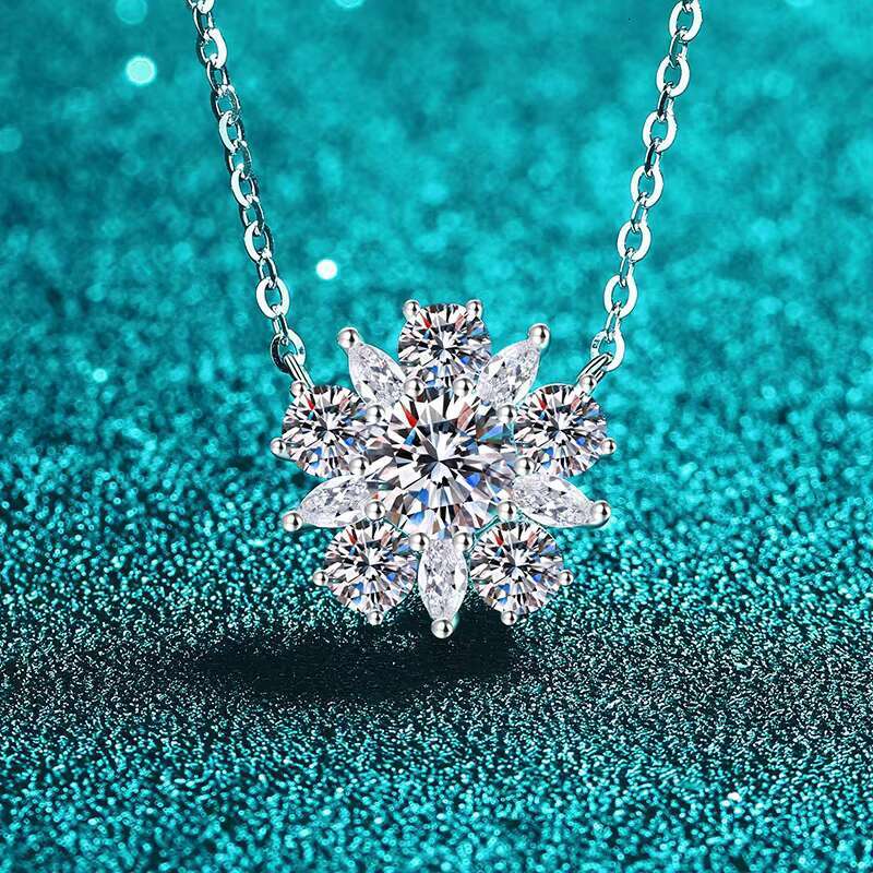 New Arrival Silver 925 Original Brilliant Cut Passed Diamond Test D Color Moissanite Pendant Necklace for Women Fine Jewelry