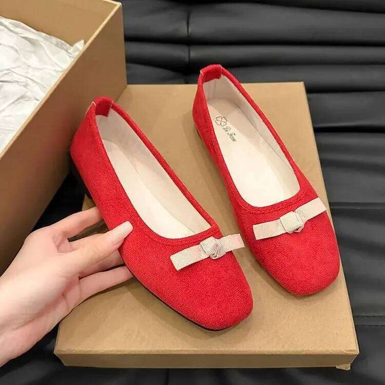 Fashion Bowknot Women Mary Jane 2025 New Designer Flats Retro Style Ladies Comfort Slip-on Soft Sole Ballerina Shoes
