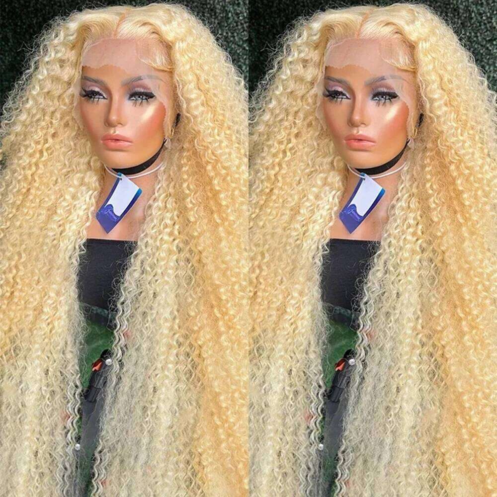 613 Honey Blonde 13x6 HD Transparen Loose Deep Wave Lace Frontal Wig 30 40 Inch 13x4 Curly Human Hair Wigs For Women