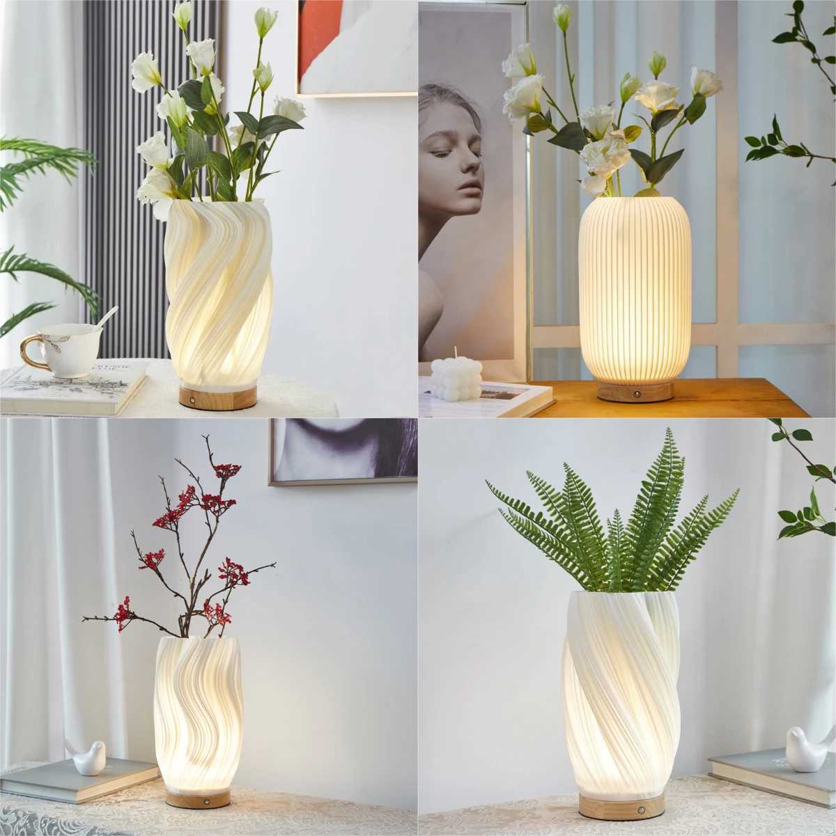 Multi-style LED Desk Lamp Usb Touch Dimming E27 3 Colors Light Reading For Home Bedroom Living Art Decorative Table Lighting XJ250703