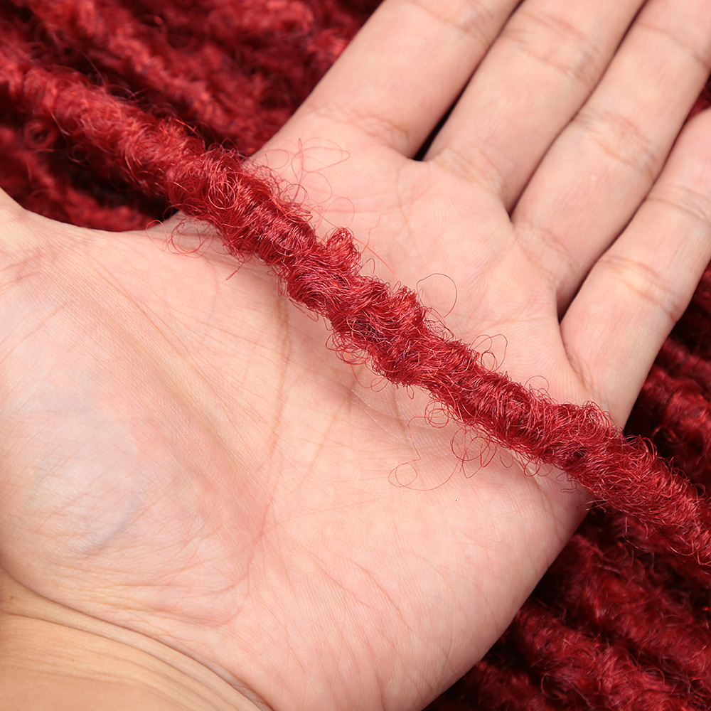 Human Hair Bulks Synthetic Dreadlocks Crochet Hair Handmade Dreadlocks Hair Extensions Pure and Ombre Reggae Braiding Hair For Afro Men and Women 2309