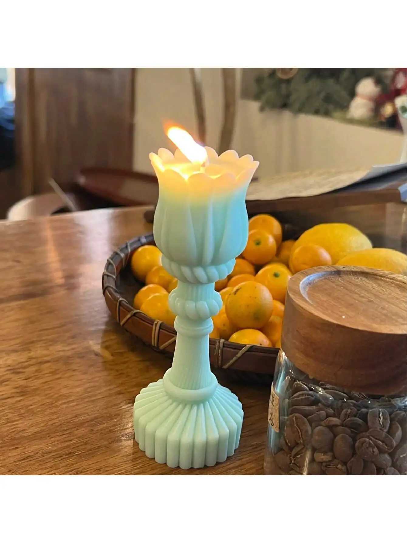 1PC Tulip Soy Wax Candle - Floral Scented Handmade Gift | Relaxing Aromatherapy for Home Bath Yoga | Birthday Christmas W250704