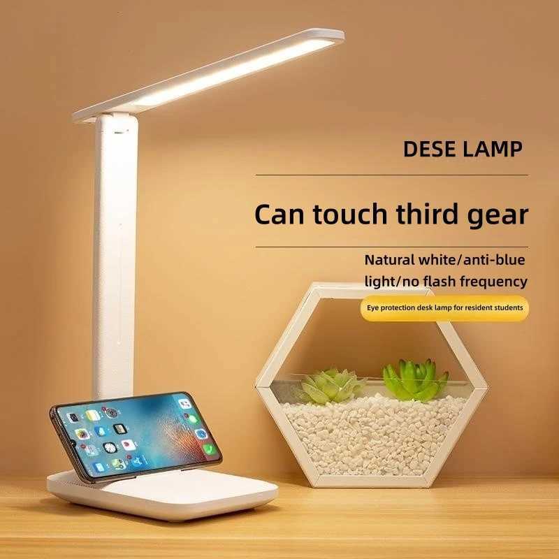 USB charging table lamp Folding table lamp eye protection touch dimmable LED light Student dormitory bedroom readingXJ250703