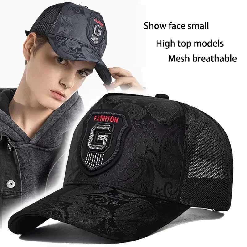 InlnDtor summer thin style leopard baseball cap fashion tide brand duck cap mens wide brim casual outdoor fishing hat X250704