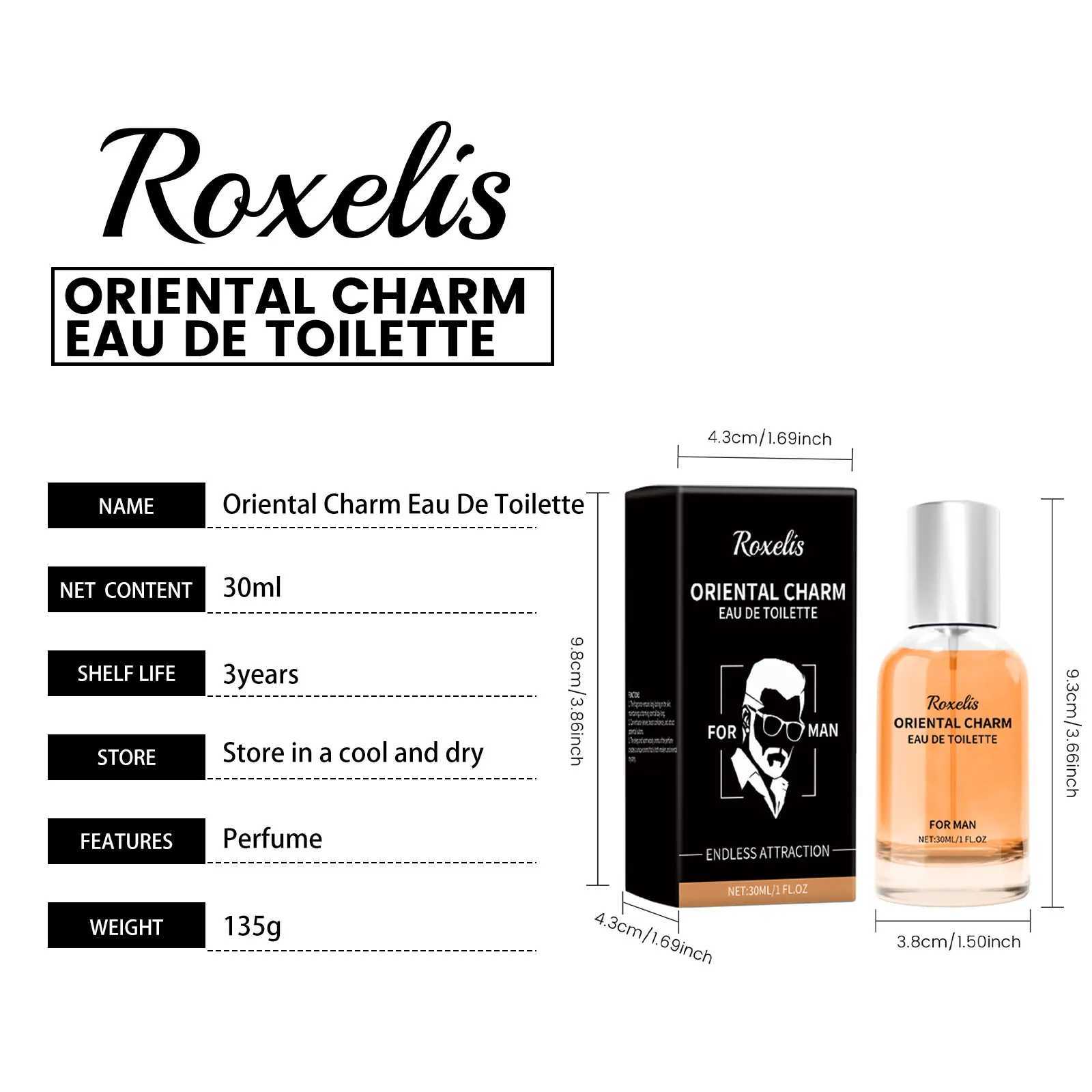 Roxelis 30ml Oriental Men Charm Perfume Light Fragrance Flirting Pheromone Glamour Men Remove Odor Fresh Body Dating Perfume XJ250704