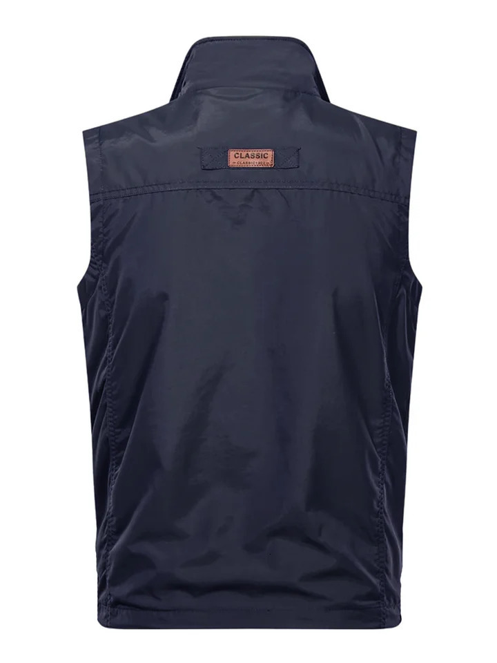 Casual and capable mens vest fashionable workwear suitable for wearing outside in spring summer polyester fiber sleeveless 250704