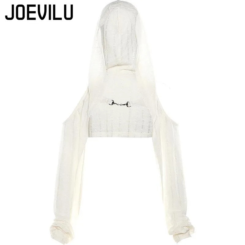 Womens Hollow Out Long Sleeve Hoodie Streetwear Oversized Pullover Y2K Fashion Loose Tops Hoodies Sweatshirts Clothing 250704