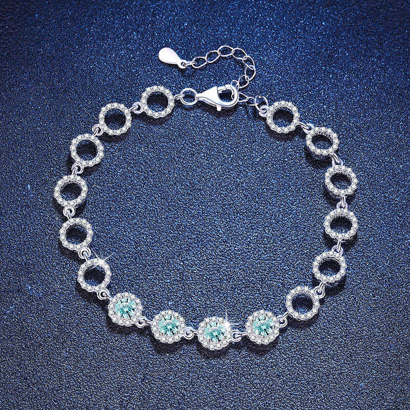 Jewelry Pure S925ier for Women Bracelet S925imple ExquiS925ite High-end MoiS925S925anite Bangle 321