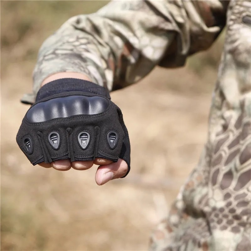 Tactical gloves fingerless glove men outdoor active cycling hiking rock climbing fishing hunting breathable anti slip wearproof gloved unisex size m-x