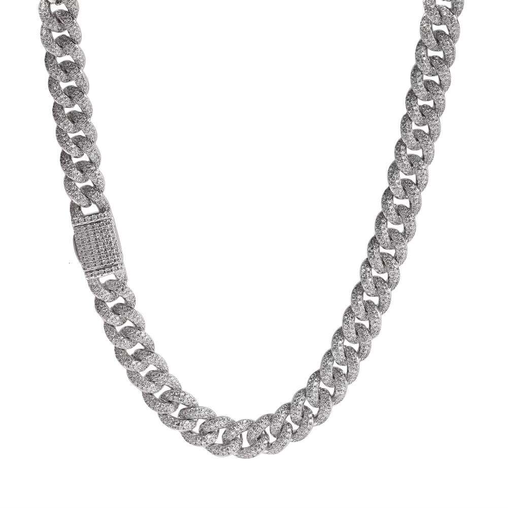 Wholesale 8mm Cuban Link Chain Charm Bracelets 5A Cubic Zircon Diamond Hip Hop Cuban Chain Bracelet Necklace Jewelry Men Women
