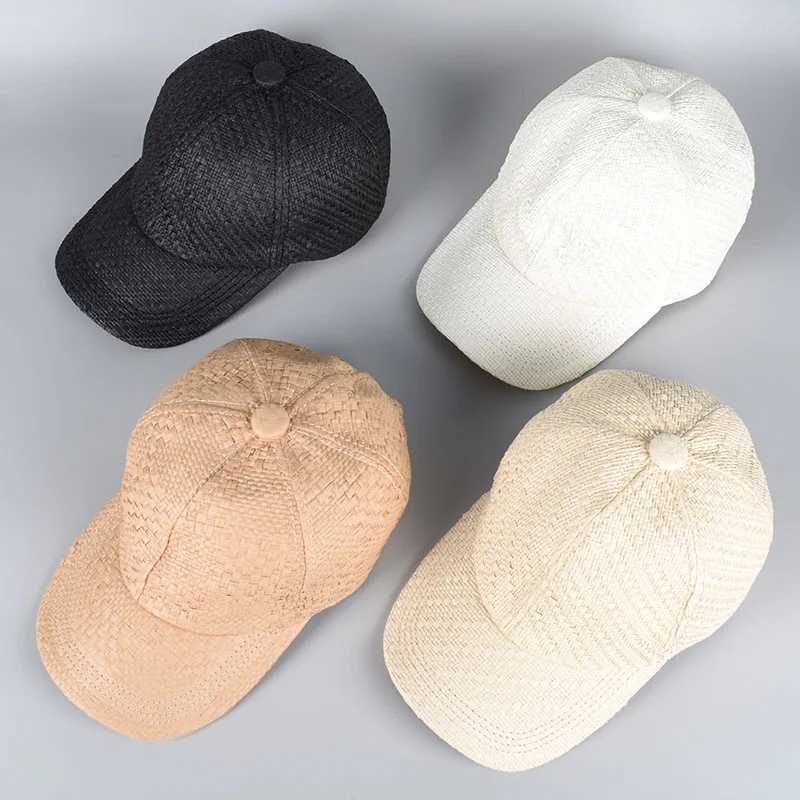 Straw Sun Hat Men Wen Summer Baseball Cap New 2025 Fashion Black White Dad Truckers Hat Snapback Caps M X250704