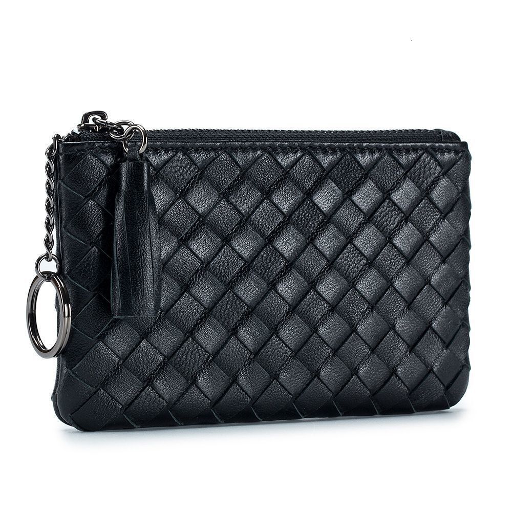 Free Shipping Designer Bag High-quality Woven Short Coin Purse For Women Compact Ultra-thin Wallet For Men Korean Style Money Bag Storage Pouch