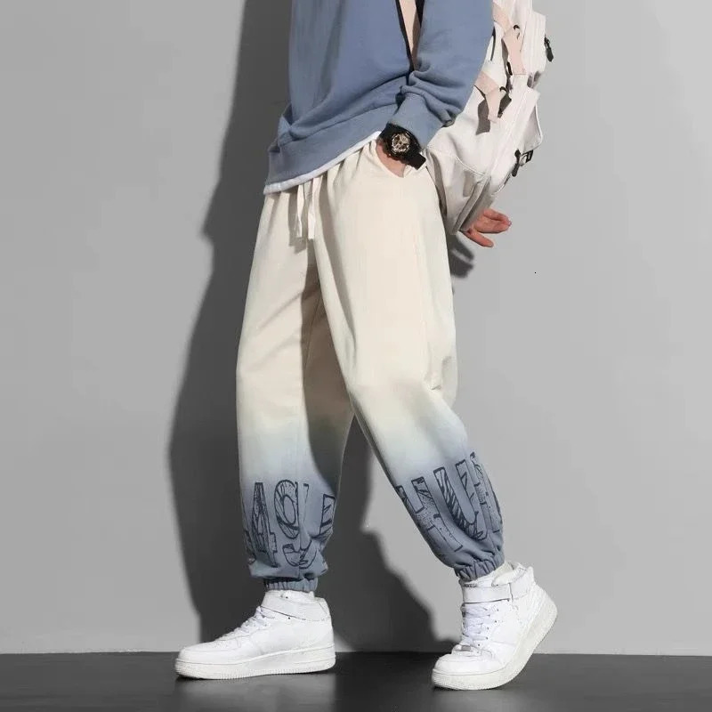 Man Sports Pants Summer Sweatpants for Men Hiphop Cropped Trousers Thin Jogging Original Clothing Korean Y2k In 250704