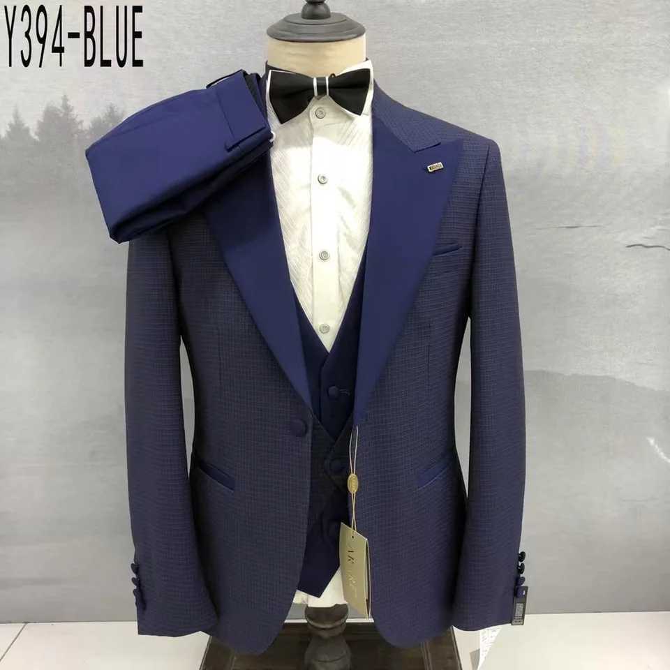 Elegant Men Slim Fit Suit Sets Wedding Party Groomsman Formal Blazer Vest Pants 3 Pieces Fashion Banquet Classic Luxury Tuxedos X250704