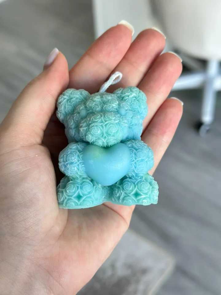 Baby Shower Favors for Guests Bear Shaped Candles Handmade Bear Candles for Boys Girls Gender Reveal W250704